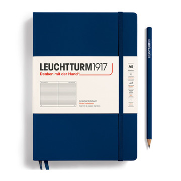 LEUCHTTURM1917 Medium A5 notitieboek 120g Navy gelijnd