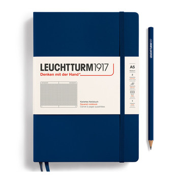 LEUCHTTURM1917 Medium A5 notitieboek Navy geruit