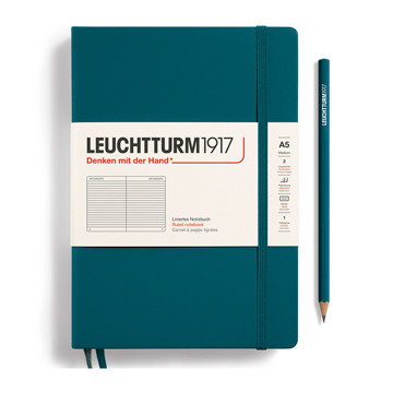 LEUCHTTURM1917 Medium A5 notitieboek Pacific Green gelijnd
