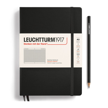 LEUCHTTURM1917 Medium A5 notitieboek Black geruit