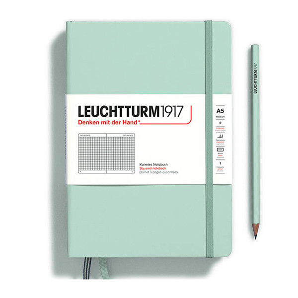 LEUCHTTURM1917 Medium A5 notitieboek Mint Green geruit