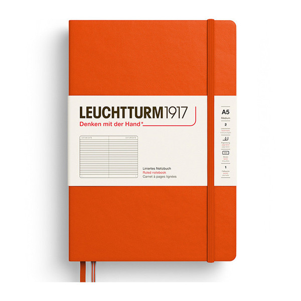 LEUCHTTURM1917 Medium A5 notitieboek Pumpkin gelijnd