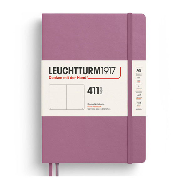 LEUCHTTURM1917 Medium A5 notitieboek 411pages Dusty Rose blanco
