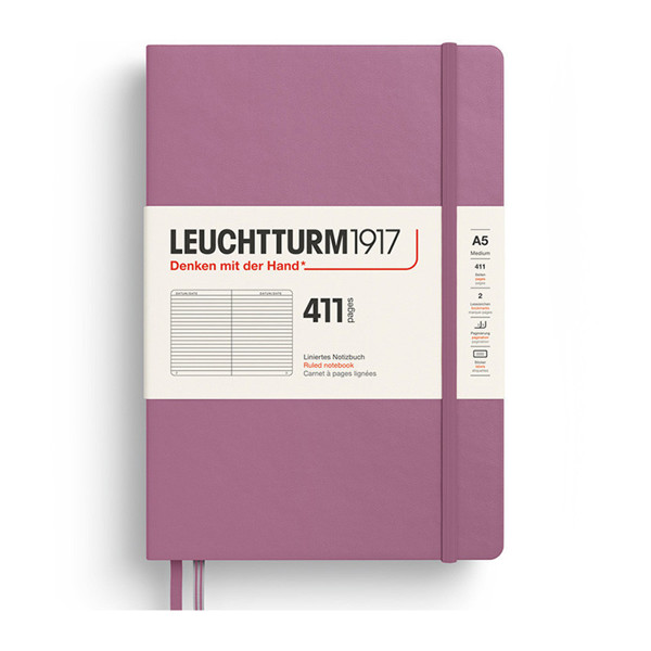 LEUCHTTURM1917 Medium A5 notitieboek 411pages Dusty Rose gelijnd