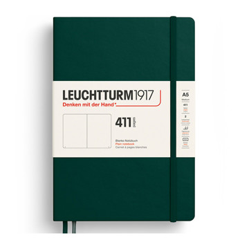 LEUCHTTURM1917 Medium A5 notitieboek 411pages Forest Green blanco