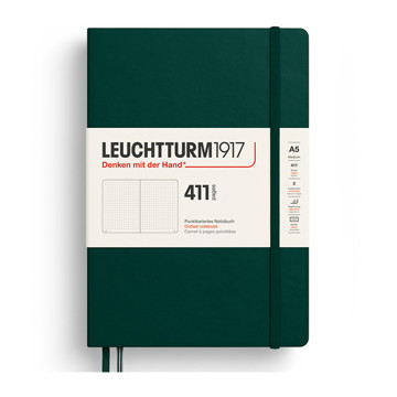 LEUCHTTURM1917 Medium A5 notitieboek 411pages Forest Green dotted