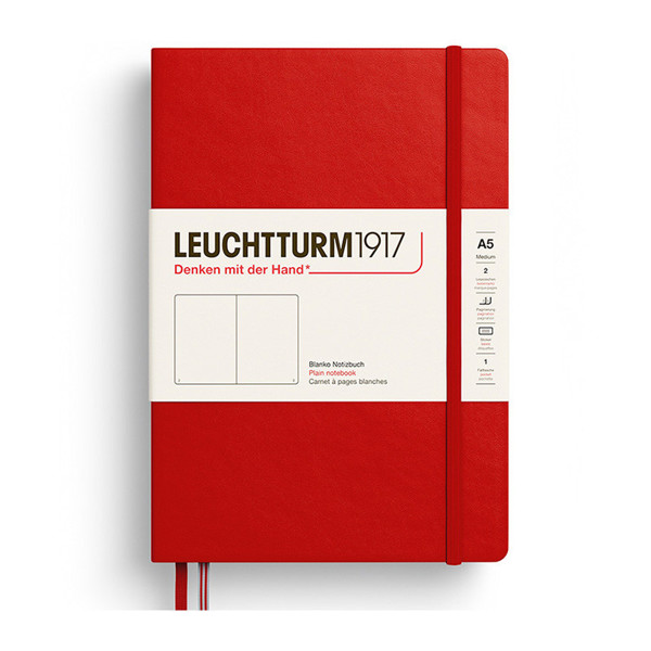 LEUCHTTURM1917 Medium A5 notitieboek Cherry blanco