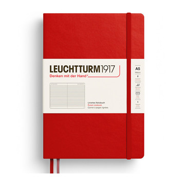 LEUCHTTURM1917 Medium A5 notitieboek Cherry gelijnd