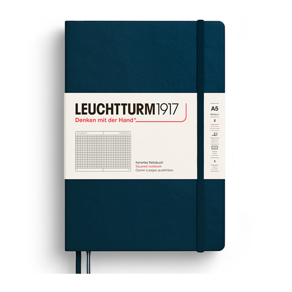 LEUCHTTURM1917 Medium A5 notitieboek Deep Sea geruit