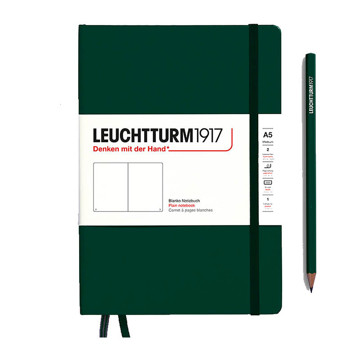 LEUCHTTURM1917 Medium A5 notitieboek 411pages Forest Green blanco