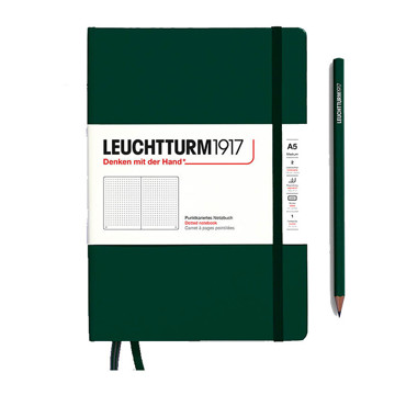 LEUCHTTURM1917 Medium A5 notitieboek 411pages Forest Green dotted