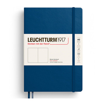 LEUCHTTURM1917 Medium A5 notitieboek Indigo blanco