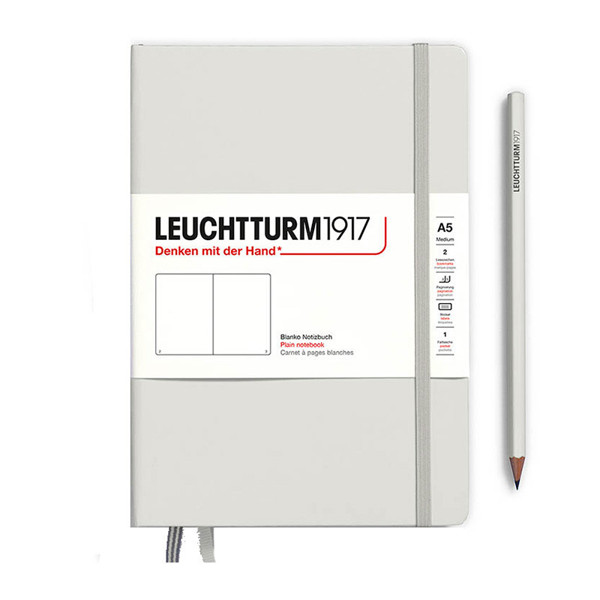 LEUCHTTURM1917 Medium A5 notitieboek Light Grey blanco