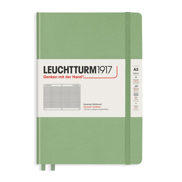 LEUCHTTURM1917 Medium A5 notitieboek Sage geruit