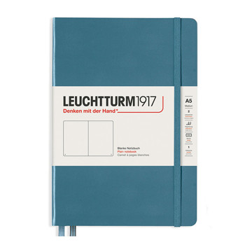 LEUCHTTURM1917 Medium A5 notitieboek Stone Blue blanco