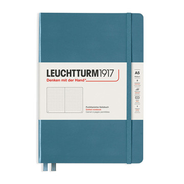 LEUCHTTURM1917 Medium A5 notitieboek Stone Blue dotted