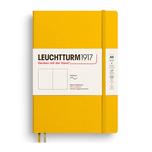 LEUCHTTURM1917 Medium A5 Softcover notitieboek Sunflower blanco