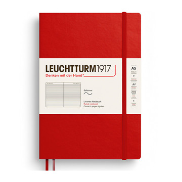 LEUCHTTURM1917 Medium A5 Softcover notitieboek Cherry gelijnd