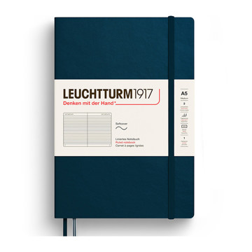 LEUCHTTURM1917 Medium A5 Softcover notitieboek Deep Sea gelijnd