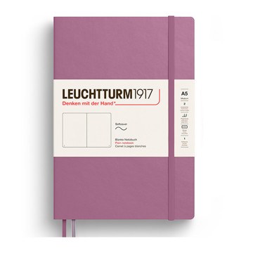 LEUCHTTURM1917 Medium A5 Softcover notitieboek Dusty Rose blanco