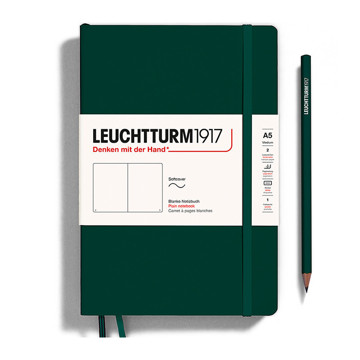 LEUCHTTURM1917 Medium A5 Softcover notitieboek Forest Green blanco