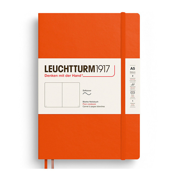 LEUCHTTURM1917 Medium A5 Softcover notitieboek Pumpkin blanco