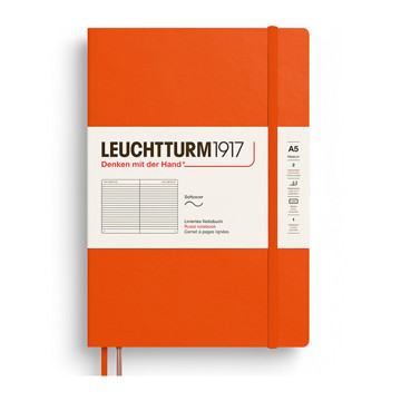 LEUCHTTURM1917 Medium A5 Softcover notitieboek Pumpkin gelijnd