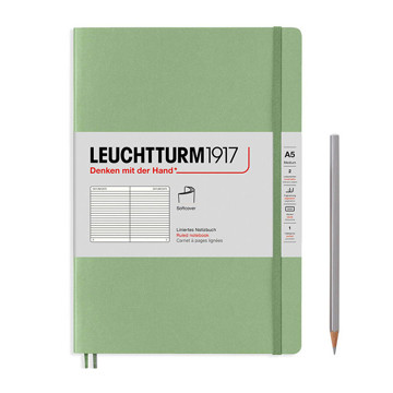 LEUCHTTURM1917 Medium A5 Softcover notitieboek Sage gelijnd