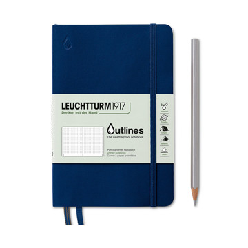 LEUCHTTURM1917 Outlines B6+ notitieboek Navy Blue dotted