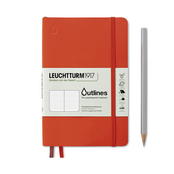 LEUCHTTURM1917 Outlines B6+ notitieboek Signal Orange dotted