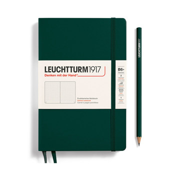 LEUCHTTURM1917 Paperback B6+ notitieboek Forest Green dotted