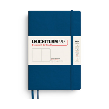 LEUCHTTURM1917 Paperback B6+ notitieboek Indigo blanco