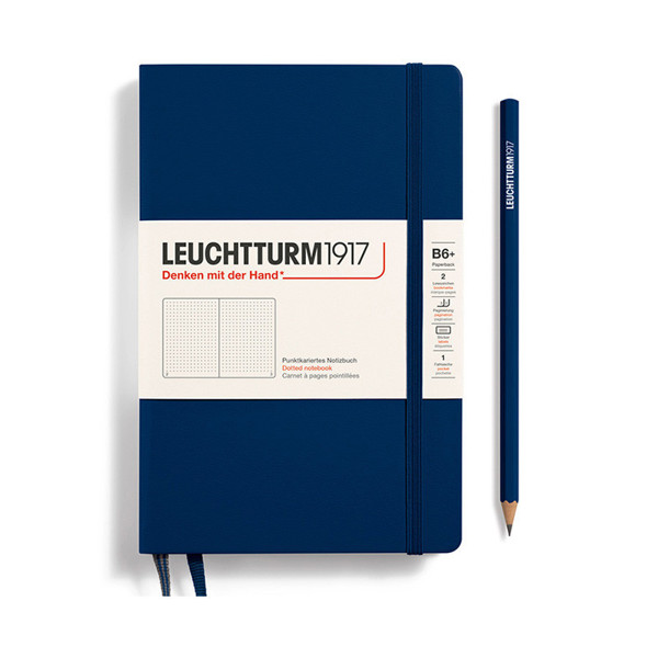 LEUCHTTURM1917 Paperback B6+ notitieboek Navy dotted
