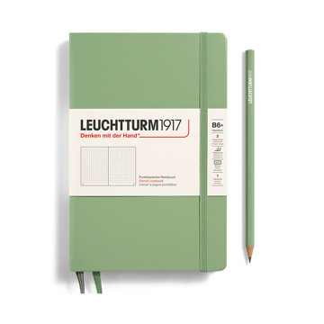 LEUCHTTURM1917 Paperback B6+ notitieboek Sage dotted