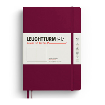LEUCHTTURM1917 Medium A5 notitieboek 120g Port Red blanco