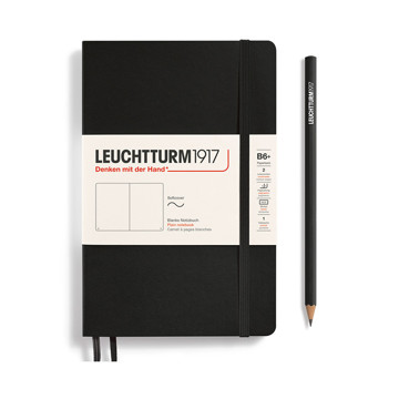 LEUCHTTURM1917 Paperback B6+ Softcover notitieboek Black blanco