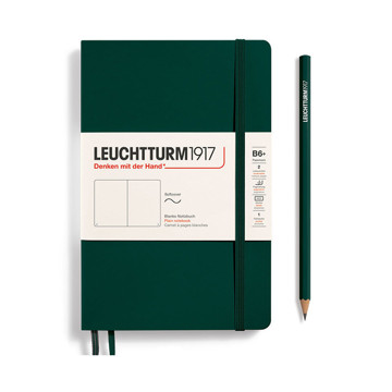LEUCHTTURM1917 Paperback B6+ Softcover notitieboek Forest Green blanco