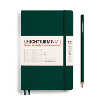 LEUCHTTURM1917 Paperback B6+ Softcover notitieboek Forest Green dotted