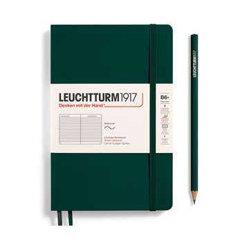 LEUCHTTURM1917 Paperback B6+ Softcover notitieboek Forest Green gelijnd