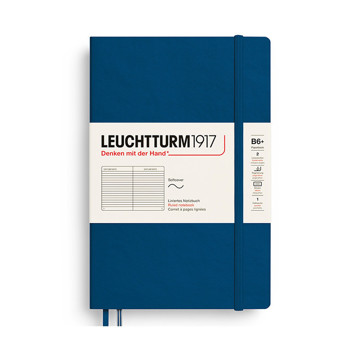 LEUCHTTURM1917 Paperback B6+ Softcover notitieboek Indigo gelijnd
