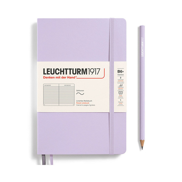 LEUCHTTURM1917 Paperback B6+ Softcover notitieboek Lilac gelijnd