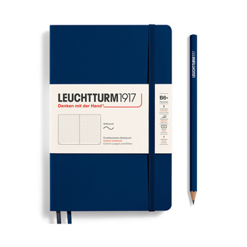 LEUCHTTURM1917 Paperback B6+ Softcover notitieboek Navy dotted