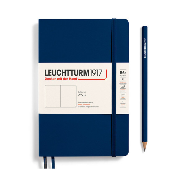 LEUCHTTURM1917 Paperback B6+ Softcover notitieboek Navy blanco