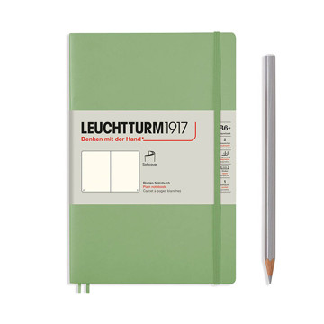LEUCHTTURM1917 Paperback B6+ Softcover notitieboek Sage blanco
