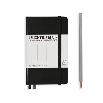 LEUCHTTURM1917 Pocket A6 notitieboek Black blanco