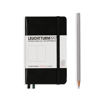 LEUCHTTURM1917 Pocket A6 notitieboek Black dotted