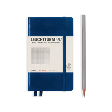 LEUCHTTURM1917 Pocket A6 notitieboek Navy geruit
