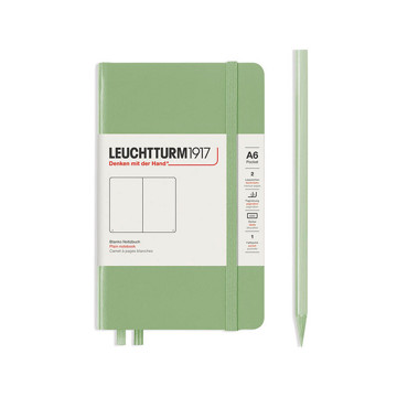 LEUCHTTURM1917 Pocket A6 notitieboek Sage blanco