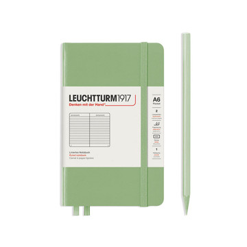 LEUCHTTURM1917 Pocket A6 notitieboek Sage gelijnd