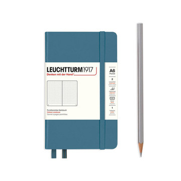 LEUCHTTURM1917 Pocket A6 notitieboek Stone Blue dotted